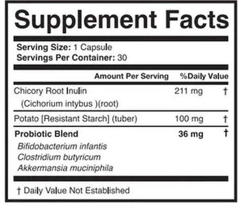 Crop of the SodaTide Supplement Facts panel showing serving size and three ingredient lines